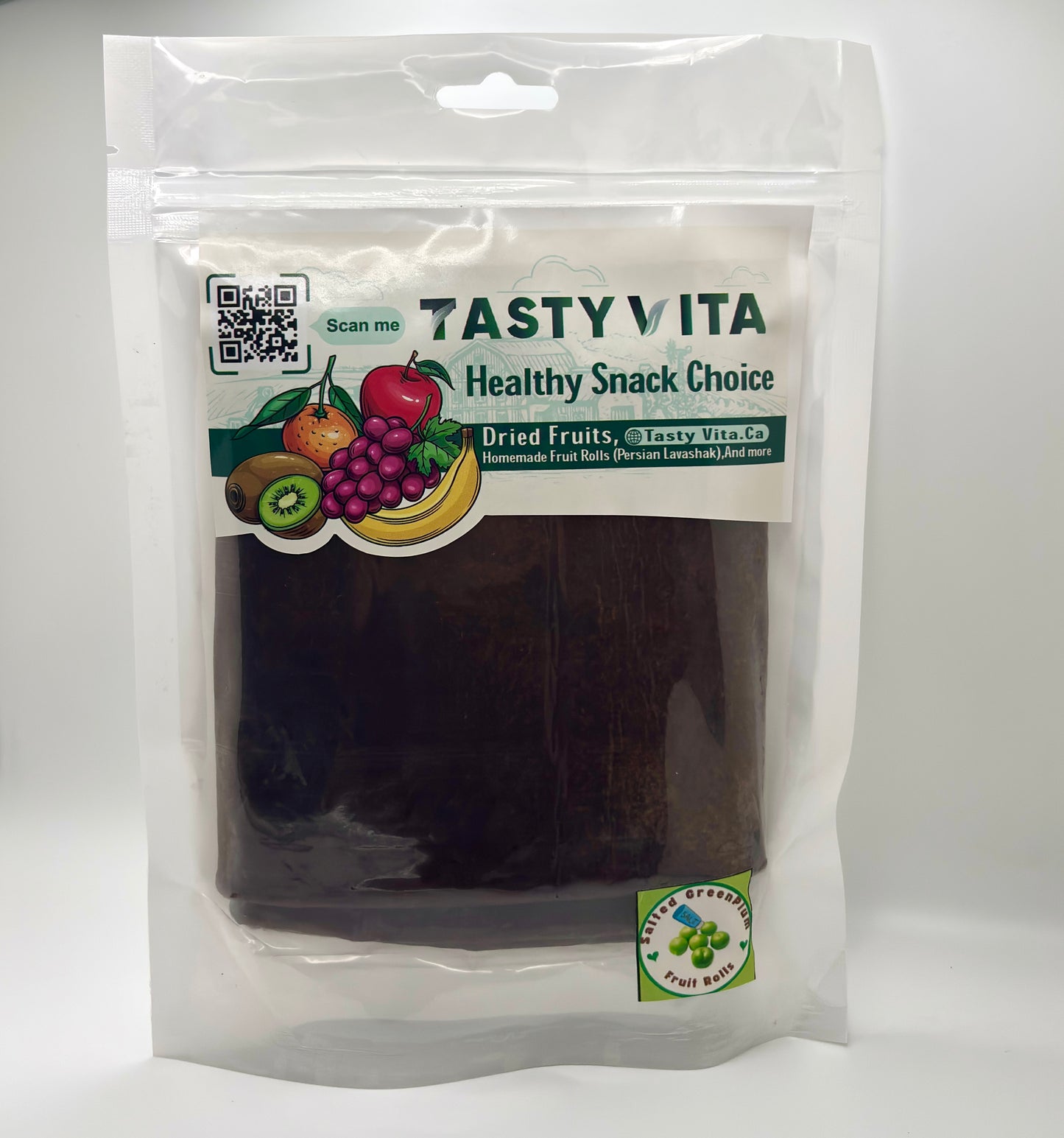 Salted Green Plum Lavashak (Salty–Sour) |250g| لواشک گوجه سبز نمکی