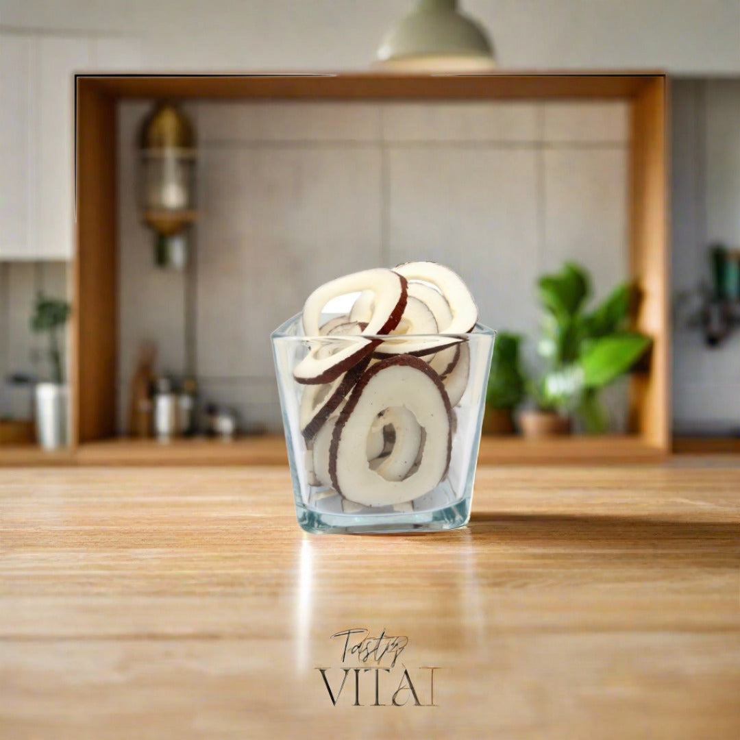 Natural dried coconuts in Cananda and the US. no sugar, additive-free fruit snack. healthy dehydrated fruit for vegan & vegetarian. lunchbox snack, Tasty vita dry fruits shop in British Colombia