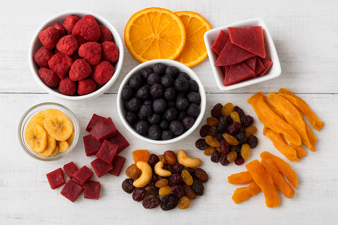 Tasty Vita healthy snacking, dried fruitsnuts, fruit rolls, dried bananas, dried orange