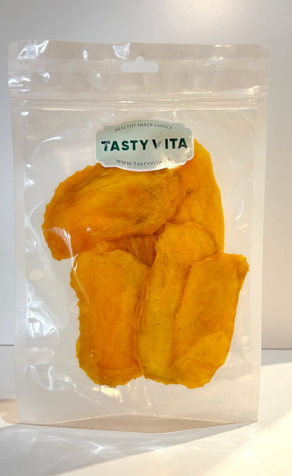 natural dried mangoes, no sugar, additive-free, mango snack, dry fruits, healthy treat for vegan/vegetarian, delivery across Canada and the US