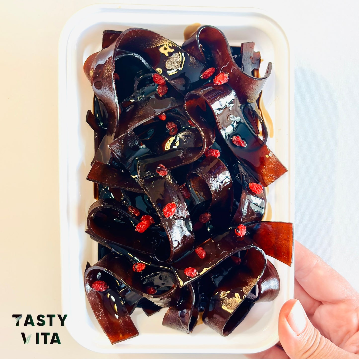 Pomegranate Sauce-Dipped Fruit Leather Strips
