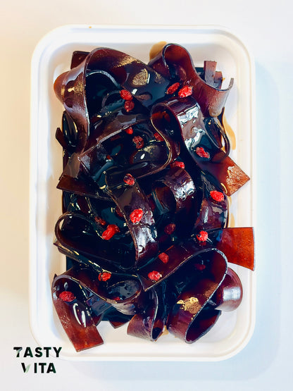 Pomegranate Sauce-Dipped Fruit Leather Strips