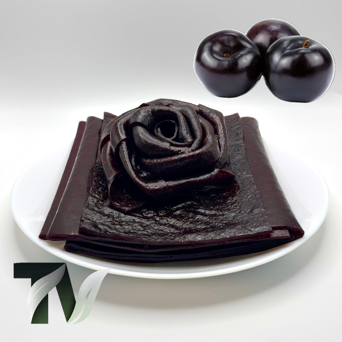 Black plum lavashak fruit leather, traditional Persian dried snack