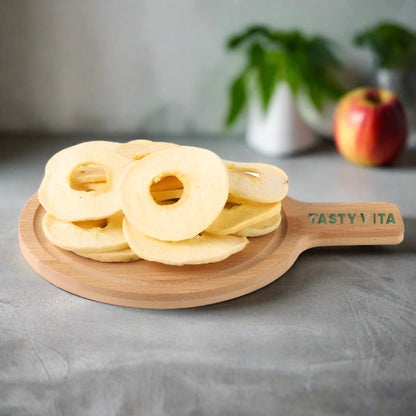 Natural Dried Apples, no-sugar healthy fruit snack, vegan/vegetarian tasty treat, additive-free dehydrated foods in Canada & the US. Tasty Vita store