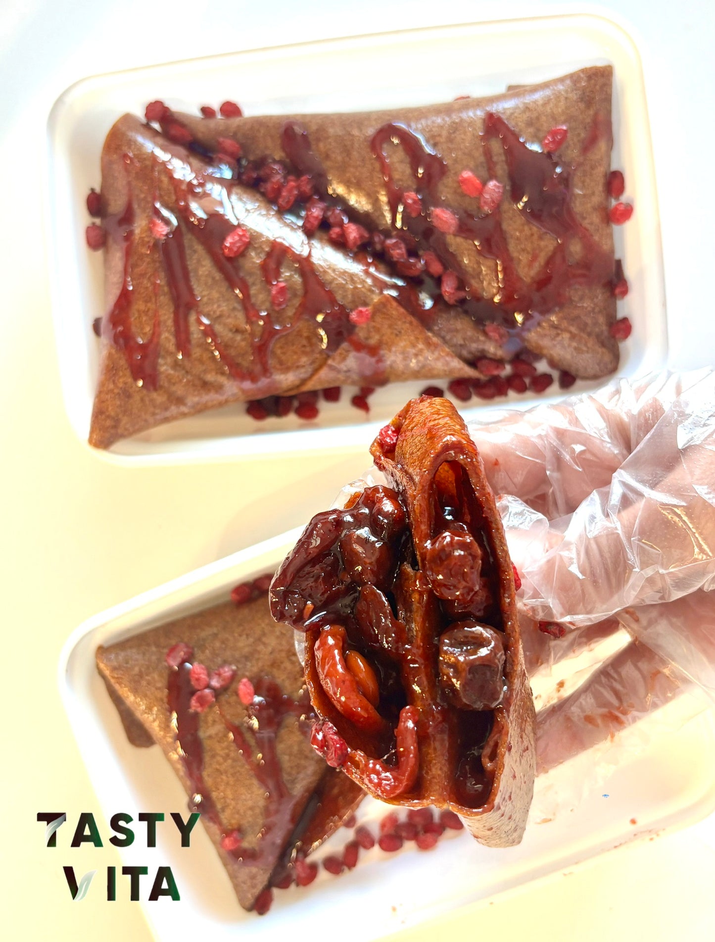 Lavashak Samosas with Mixed Fruit Torshak