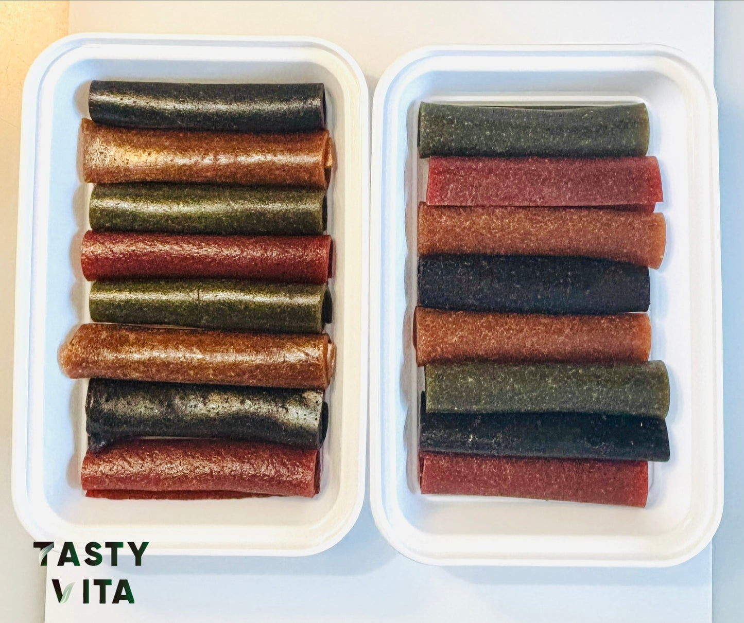 Assorted Rolled Fruit Leather with Lavashak Sauce