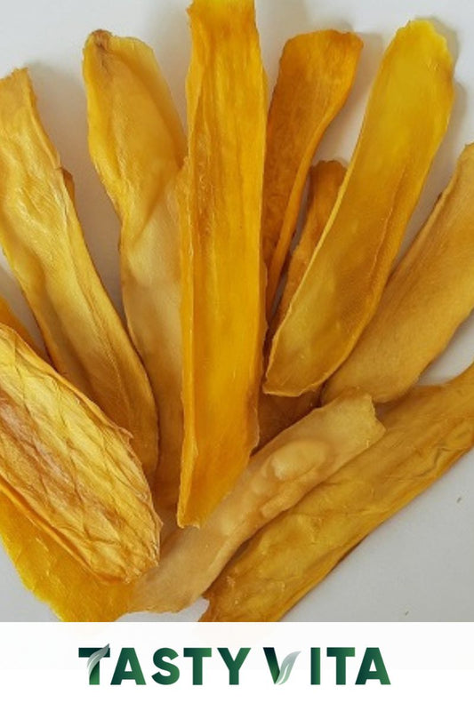 Mangue séchée pure – Tranches de mangue séchées sans sucre ajouté pour une gâterie naturellement sucrée !