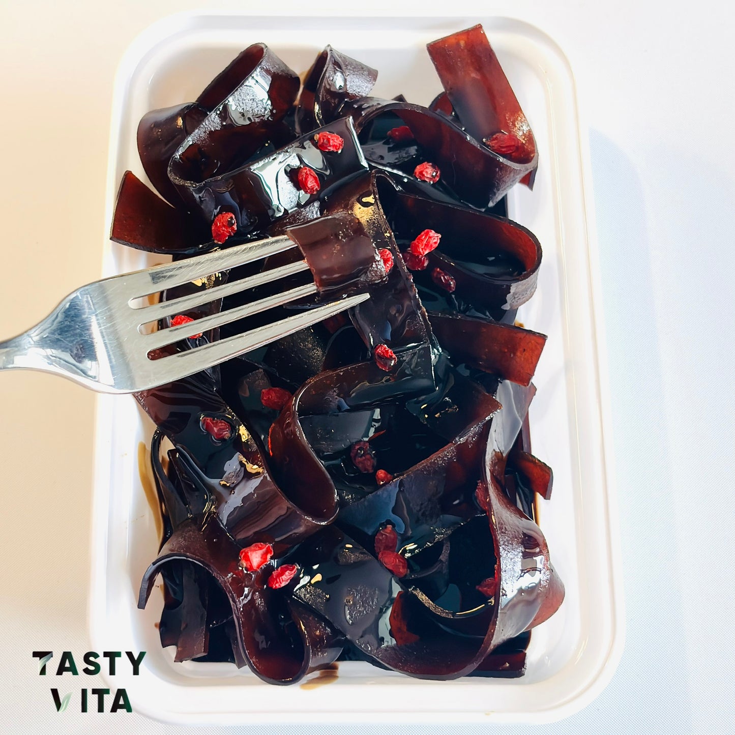 Pomegranate Sauce-Dipped Fruit Leather Strips