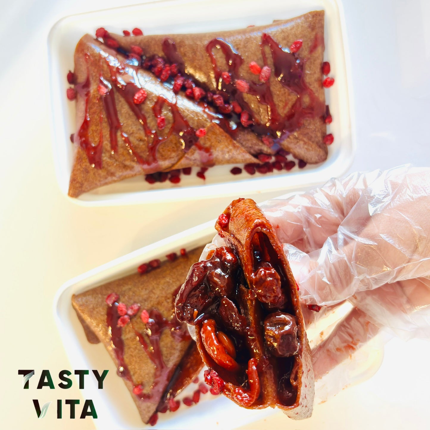 Lavashak Samosas with Mixed Fruit Torshak