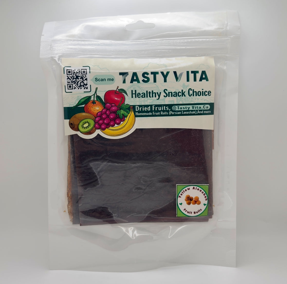 Sour Yellow Aloucheh Lavashak - Fruit leather- 250g - لواشک ترش آلوچه زرد