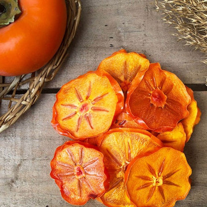 Dried Persimmons, Natural, Additive-free, Sugar-free, Gluten-free, healthy fruit snack. fresh & tasty vegan/vegetarian treat. delivery across North America