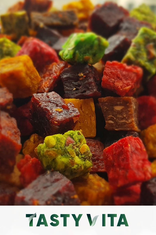 cube dried fruits, natural fruit snack