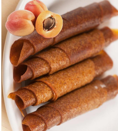Healthy, additive-free apricot fruit roll, Persian Lavashak, Handmade, Natural dried fruits, dried fruits snack in Canada & the US, 