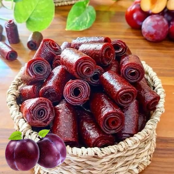 Red Plum Fruit leather, Sour (Lavashak), لواشک آلو شابلون