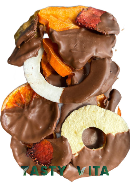 chocolate dipped dried fruits
