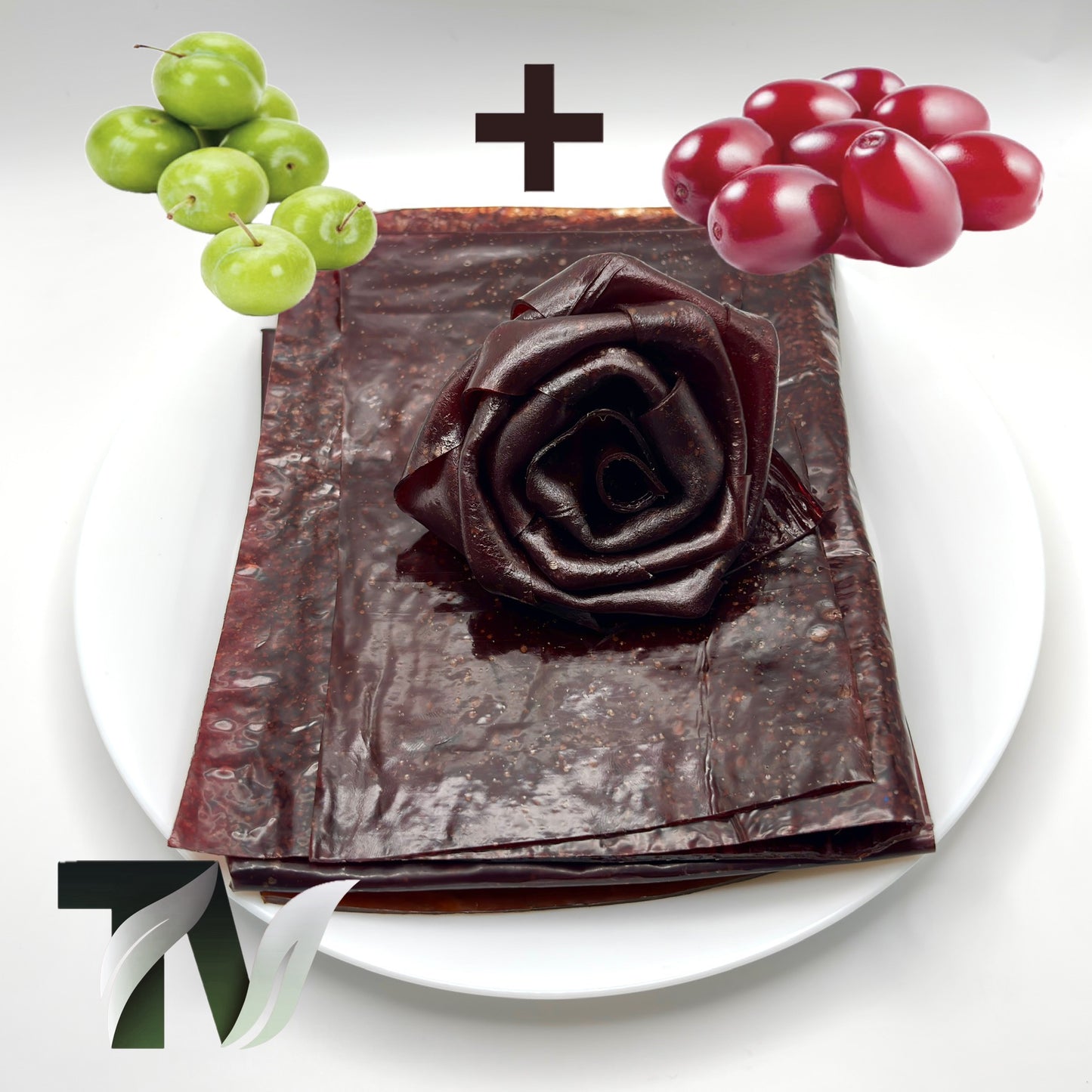 Mix of Green Plum & Cornelian Cherry Lavashak \Sour\ - 250g- لواشک میکس گوجه سبز و زغال اخته