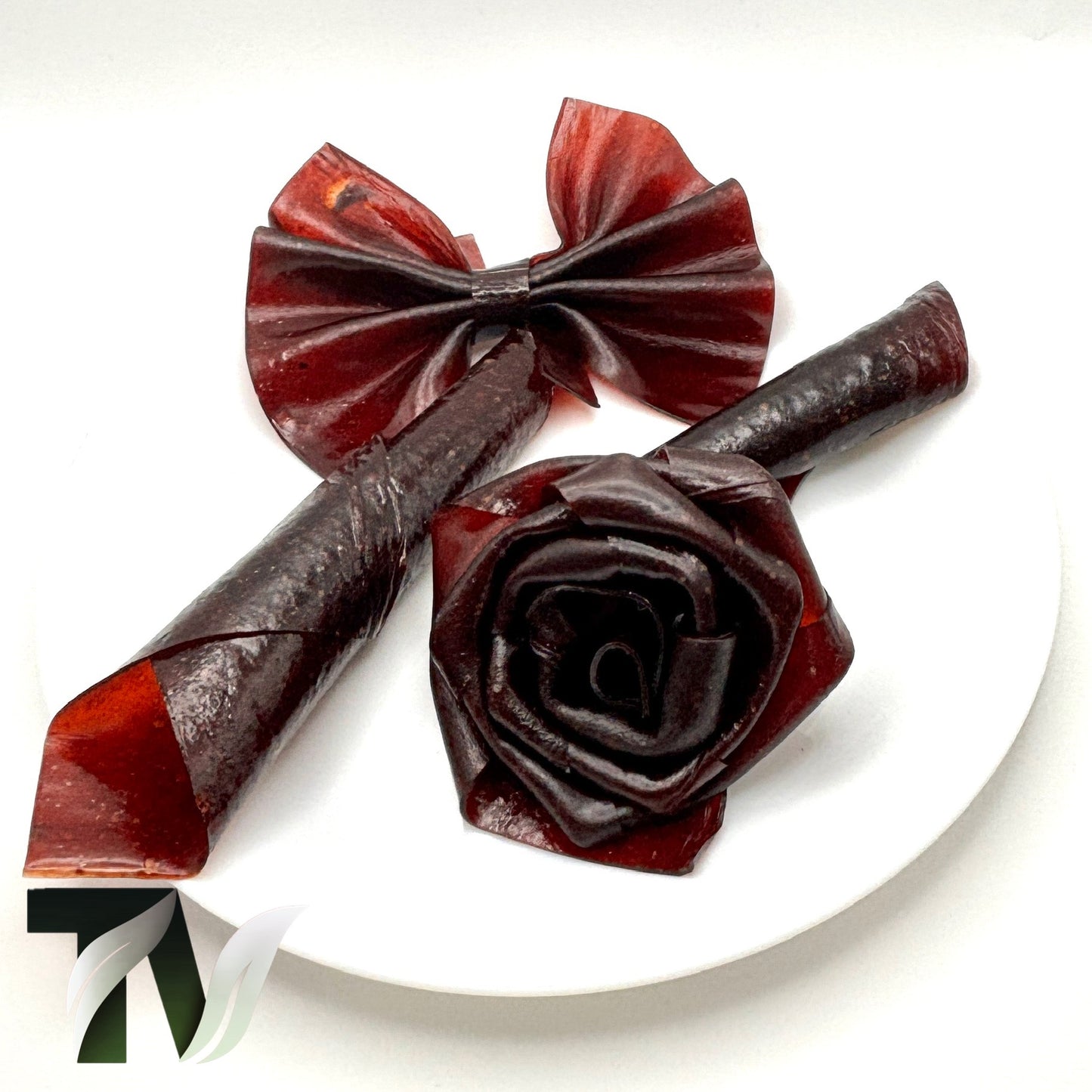 Persian red plum fruit leather with chewy texture, handmade, natural fruit roll, healthy snack, vegan, vegetarian, Iranian Lavashak, in Canada & US