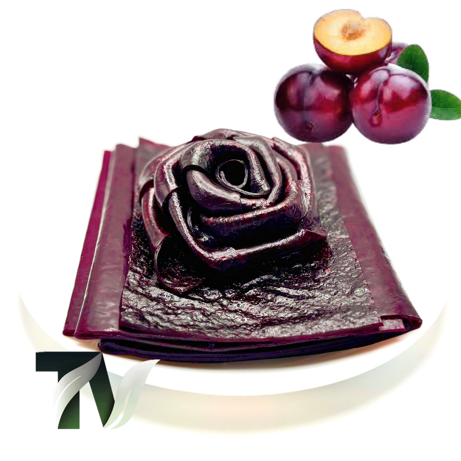 Persian red plum fruit leather with chewy texture, handmade, natural fruit roll, healthy snack, vegan, vegetarian, Iranian Lavashak, in Canada & US