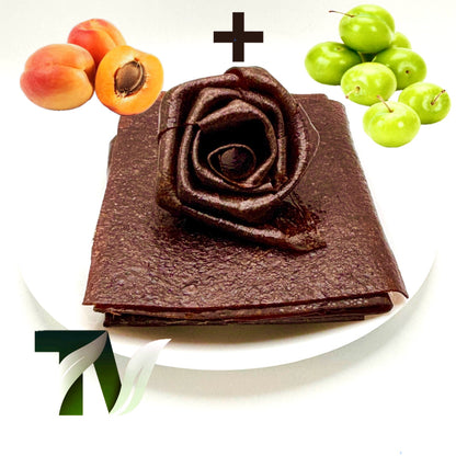 Mix of Green Plum & Apricot Lavashak (Sweet–Sour) |250g| لواشک میکس گوجه سبز و زردآلو