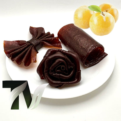 Sour Persian fruit leather (Lavashak) made from yellow plums