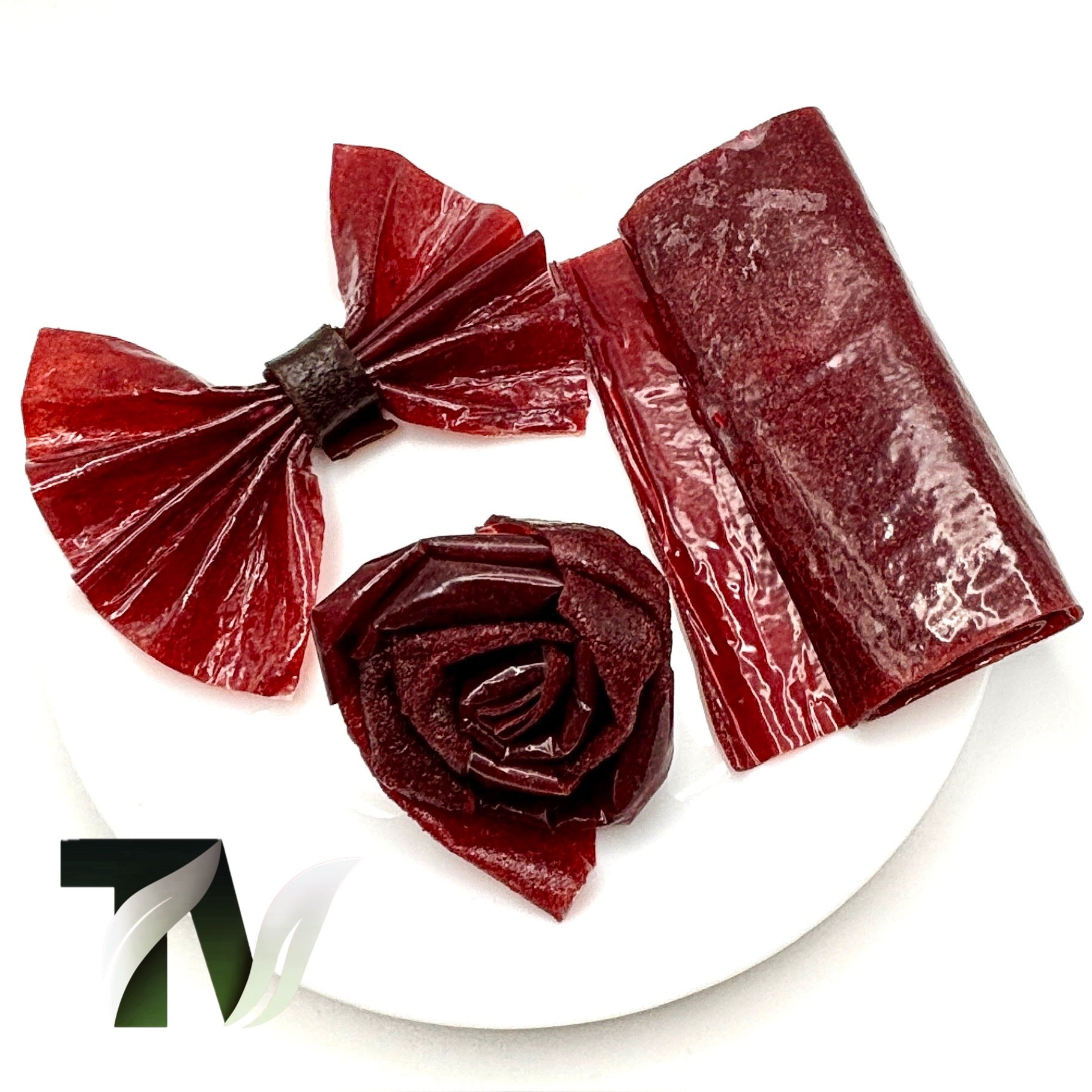 Tasty Vita pomegranate fruit leather rolls, Iranian Lavashak, handmade fruit roll-ups, no sugar natural fruit snack, vegan, vegetarian snack in Canada & the US.
