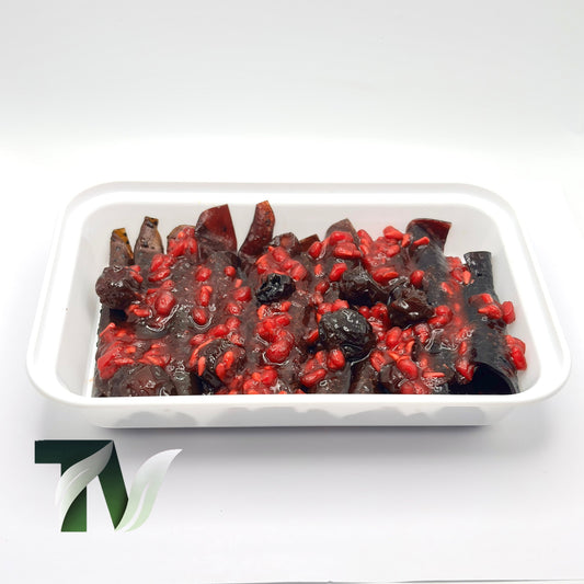 Sour Fruit Roll (Lavashak) with Sour Sauce