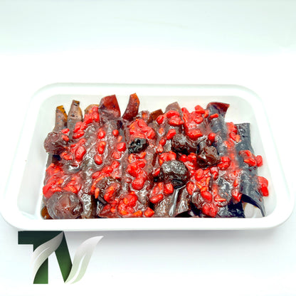 Sour Fruit Roll (Lavashak) with Sour Sauce