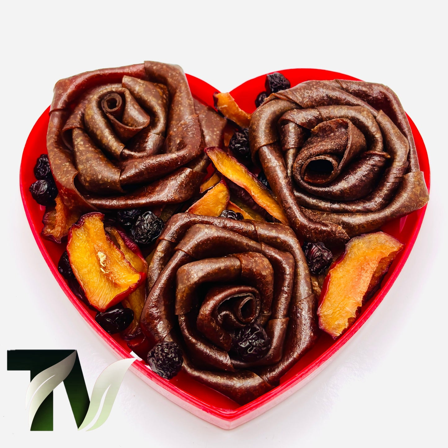 Heart-Shaped Lavashak Rose Gift Box with Natural Dried Fruits