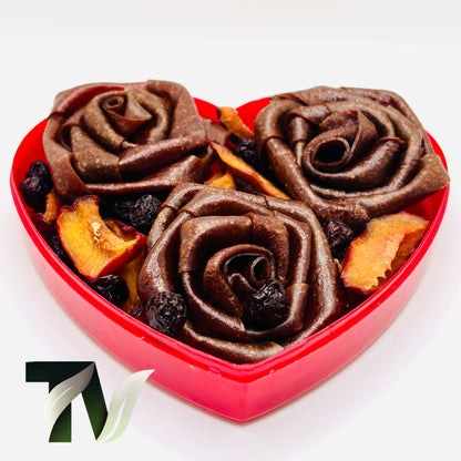Heart-Shaped Lavashak Rose Gift Box with Natural Dried Fruits