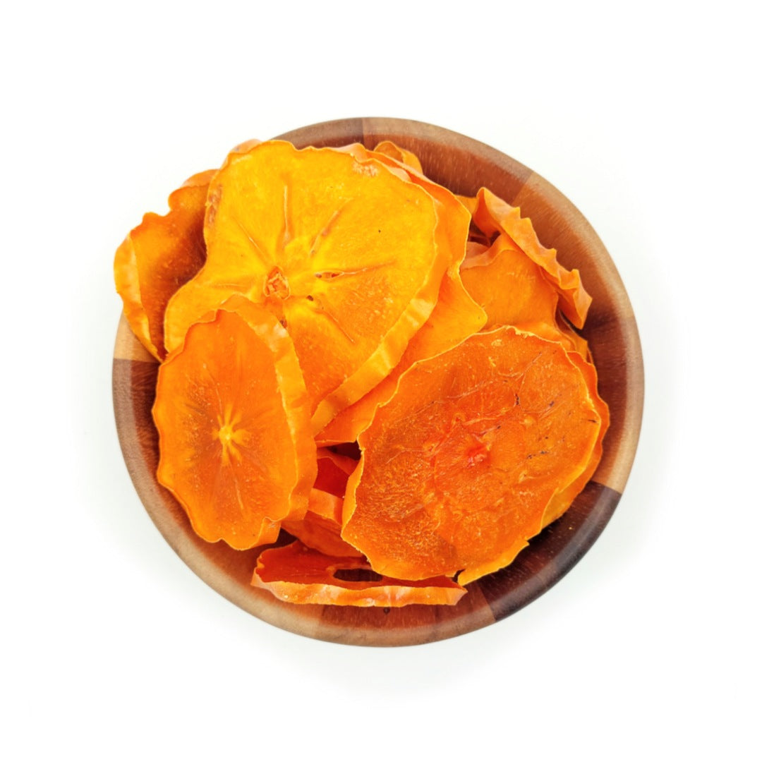 Dried Persimmons, Natural, Additive-free, Sugar-free, Gluten-free, healthy fruit snack. fresh & tasty vegan/vegetarian treat. delivery across North America