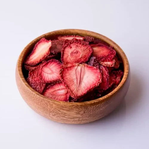 natural dried strawberry, no sugar, healthy, delicious fruit snack, vegan, vegetarian, delivery across Canada & United States, Tasty Vita dehydrated fruit snacks shop in Vancouver