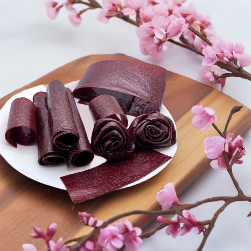 Red plum fruit leather