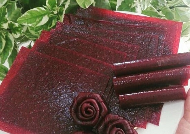 Red Plum Fruit leather, Sour (Lavashak), 250g, لواشک آلو شابلون