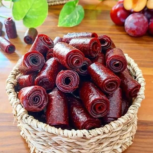 Red Plum Fruit leather, Sour (Lavashak), 250g, لواشک آلو شابلون