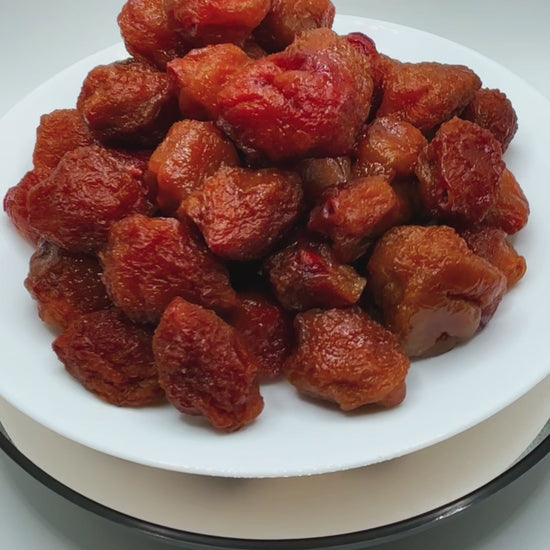 natural dried red plums, peeled red plums, whole dried, Tasty Vita healthy snack shop in Canada, additive-free, no-sugar for cooking and snacking