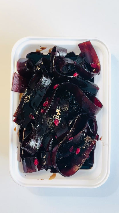 Pomegranate Sauce-Dipped Fruit Leather Strips