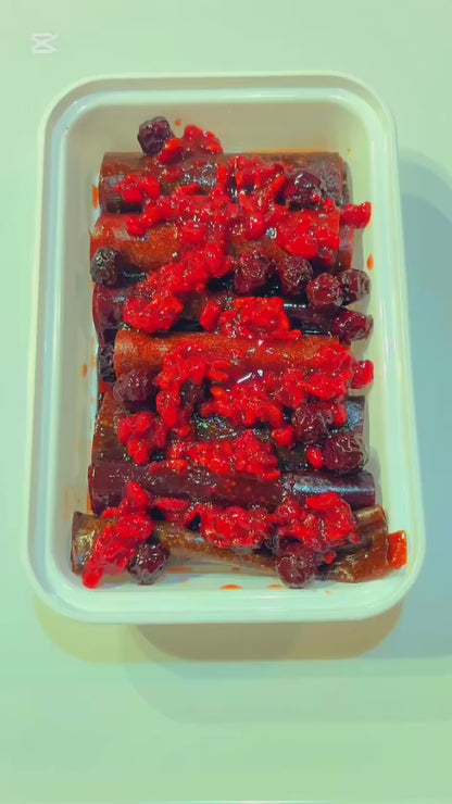 Sour Fruit Roll (Lavashak) with Sour Sauce