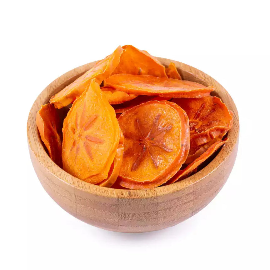 Dried Persimmons, Natural, Additive-free, Sugar-free, Gluten-free healthy fruit snack. fresh & tasty vegan/vegetarian treat. delivery across North America