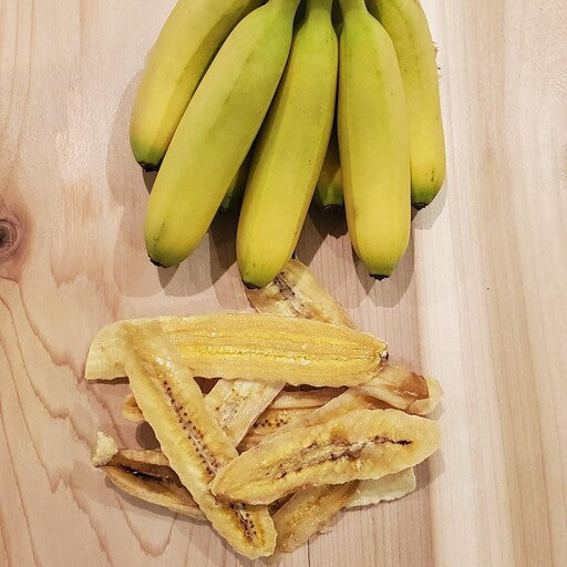 natural dried banana, vegan snack